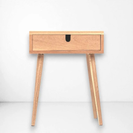Luna Solid Oak Nightstand with Drawer – Minimalist & Handcrafted