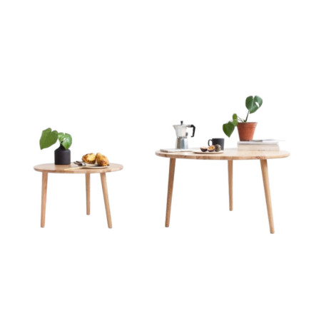 OVAL Oak Coffee Table – Natural & Minimalist | Oakie Studio