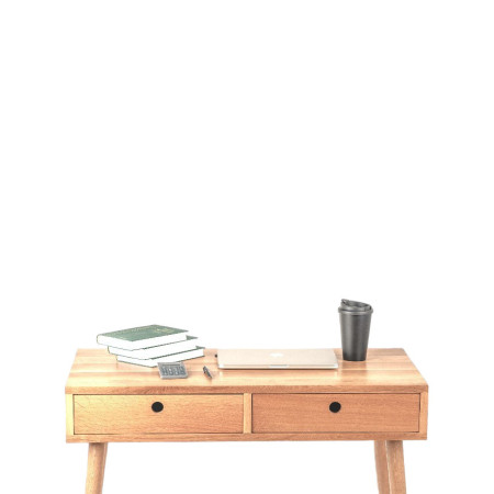 Scandinavian Oak Desk LIV with 2 Drawers | Oakie Studio